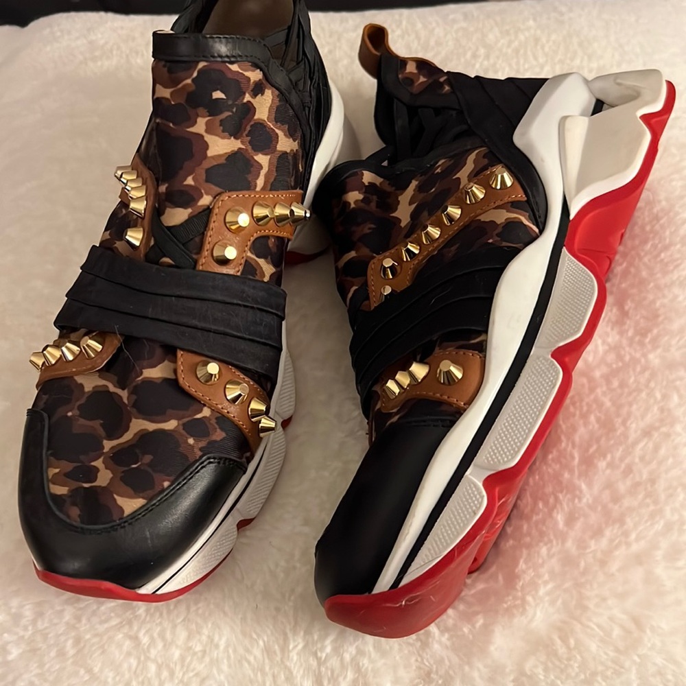 Christian Louboutin cheetah/ leopard sneakers